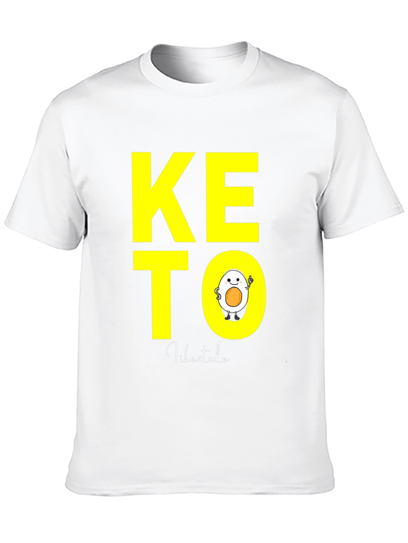 Keto Lifestyle T-Shirt with Egg Design