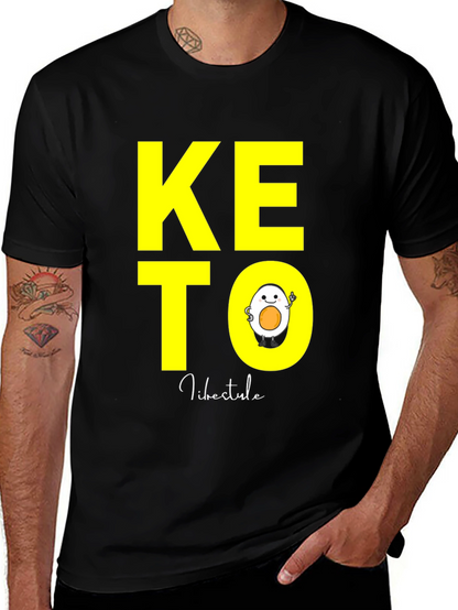 Keto Lifestyle T-Shirt with Egg Design