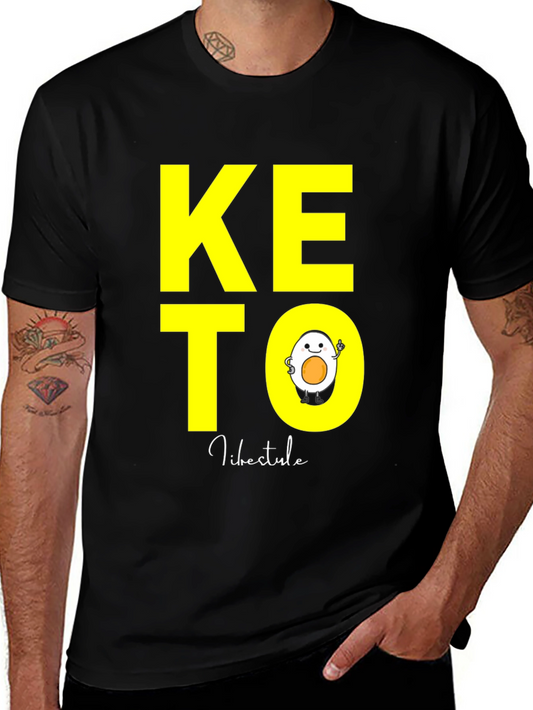 Keto Lifestyle T-Shirt with Egg Design