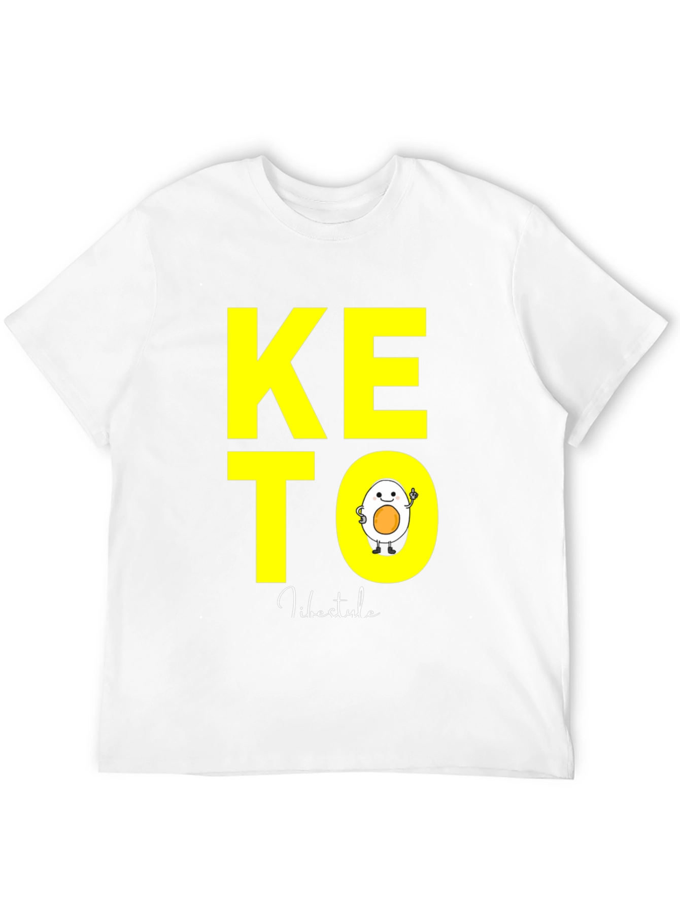 Keto Lifestyle T-Shirt with Egg Design