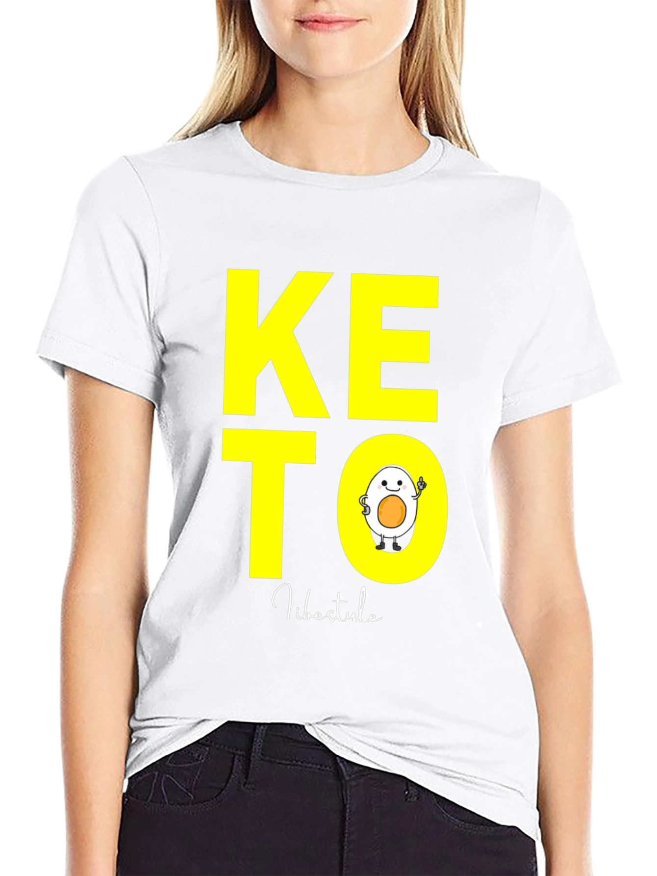 Keto Lifestyle T-Shirt with Egg Design