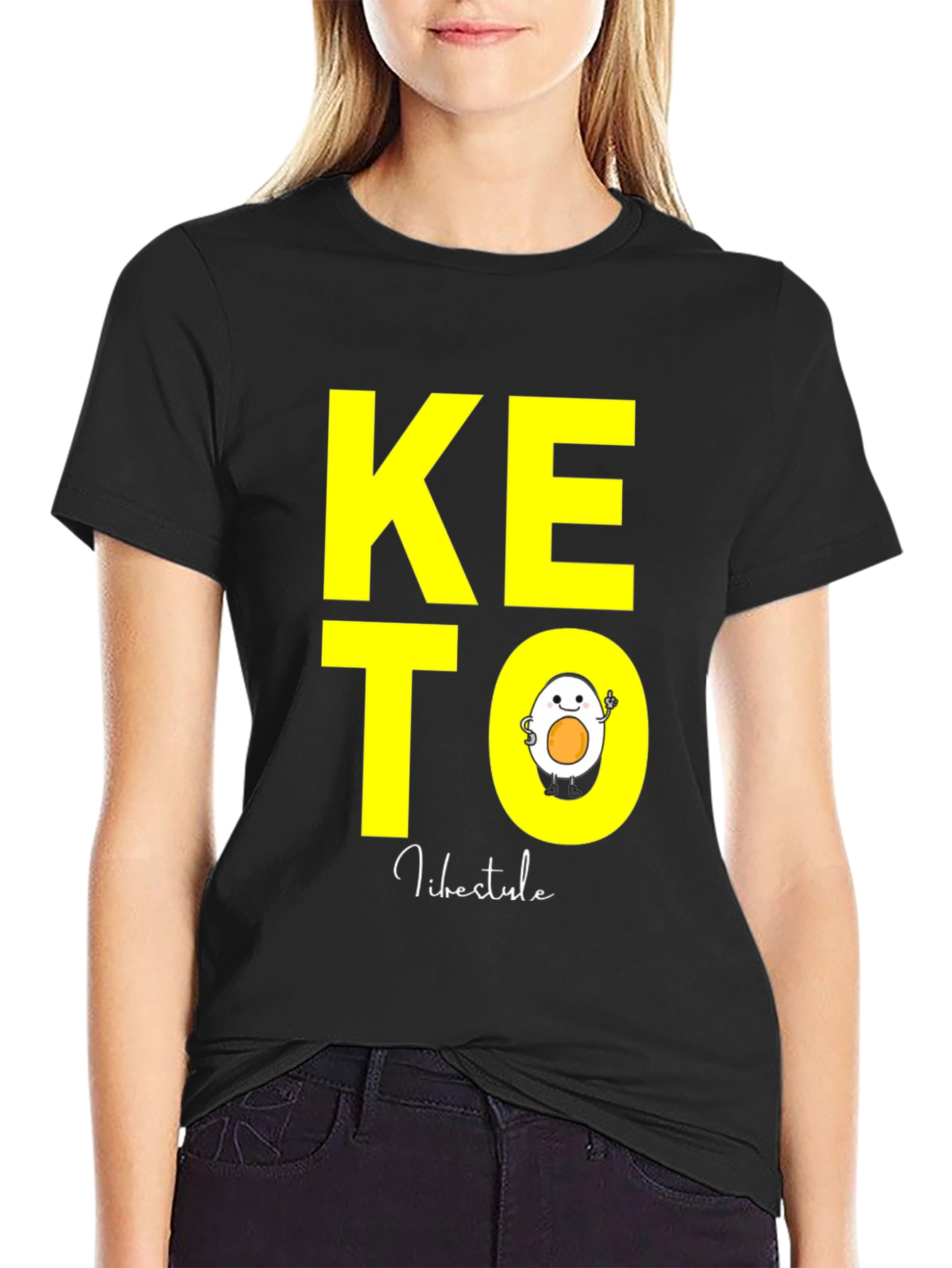 Keto Lifestyle T-Shirt with Egg Design