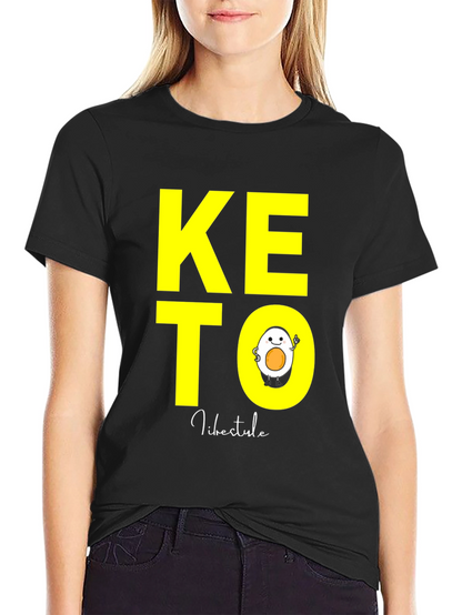 Keto Lifestyle T-Shirt with Egg Design