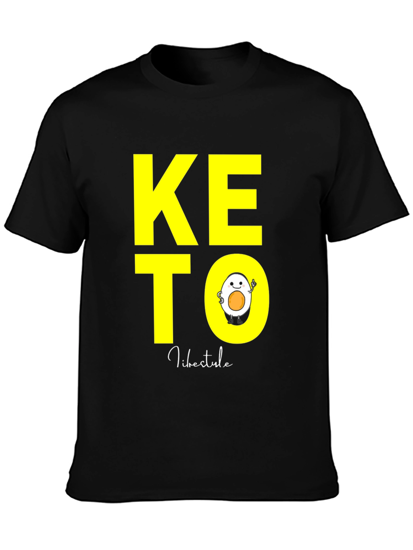 Keto Lifestyle T-Shirt with Egg Design