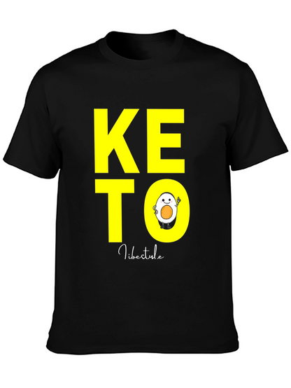 Keto Lifestyle T-Shirt with Egg Design
