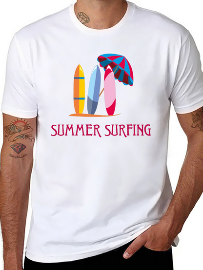 Summer Surfing Graphic Tee - Beach Vibes
