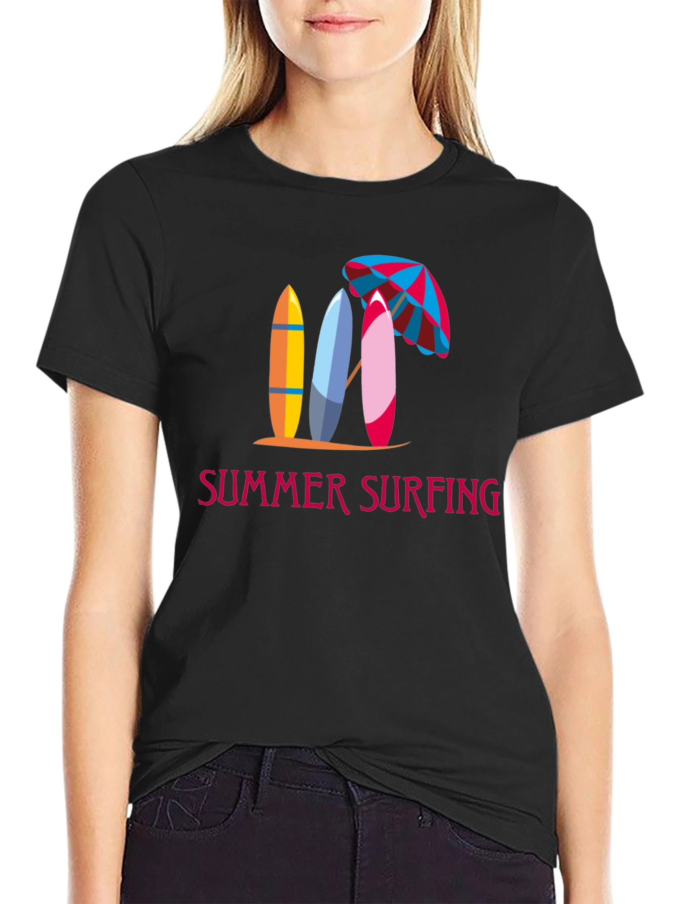Summer Surfing Graphic Tee - Beach Vibes