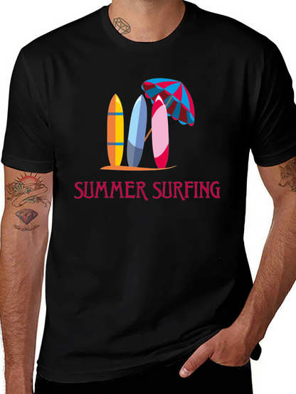 Summer Surfing Graphic Tee - Beach Vibes