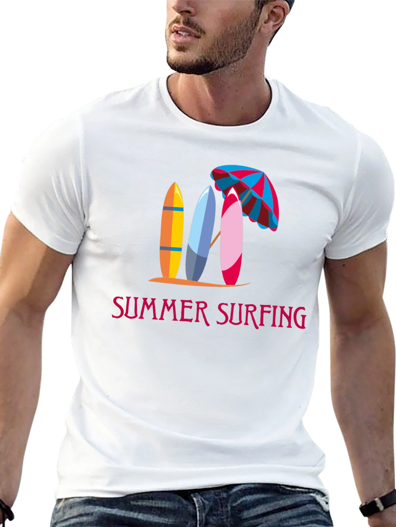 Summer Surfing Graphic Tee - Beach Vibes