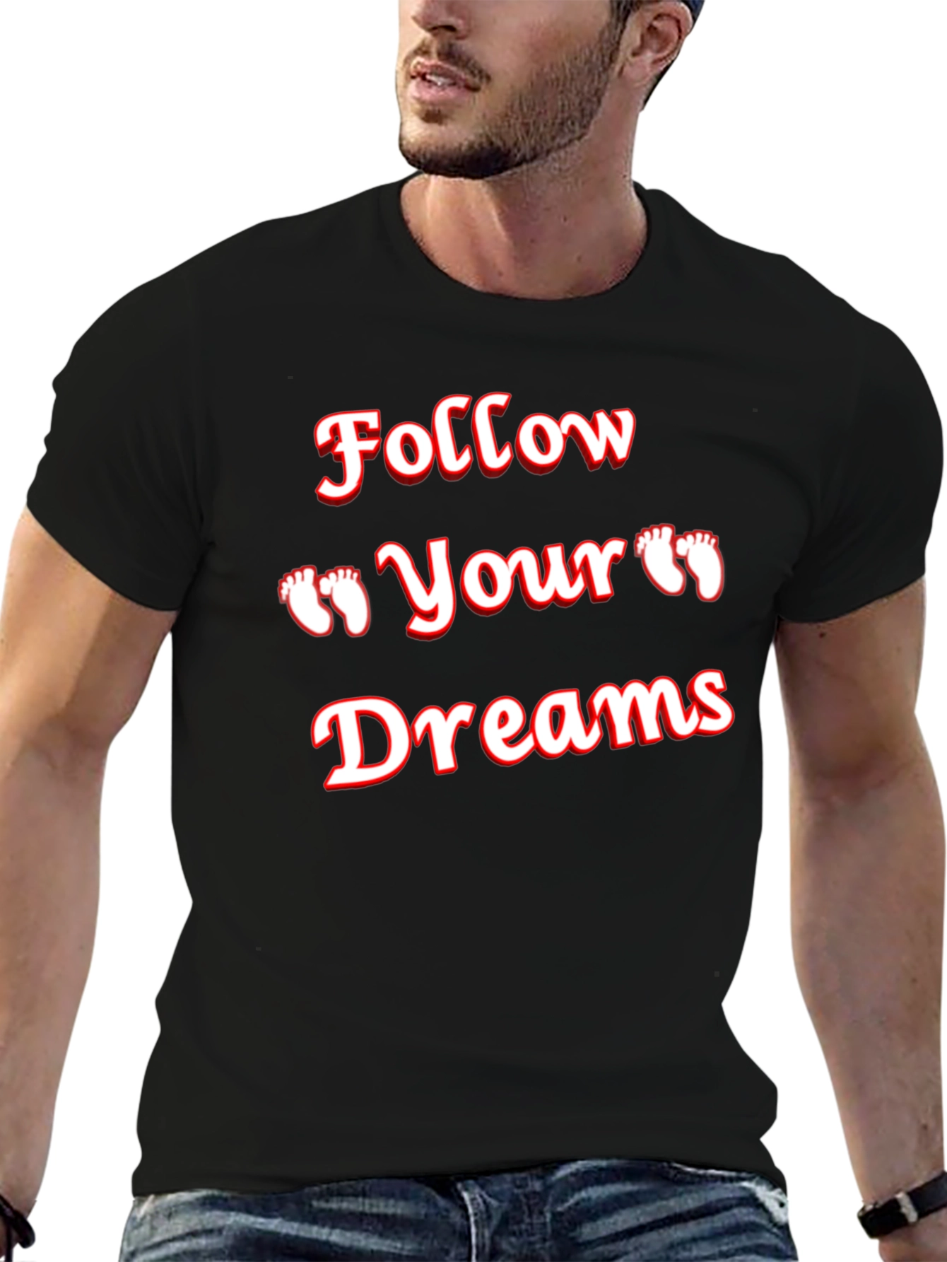 Follow Your Dreams Graphic Tee - Black T-Shirt
