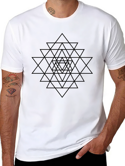 Geometric Triangle Pattern T-Shirt