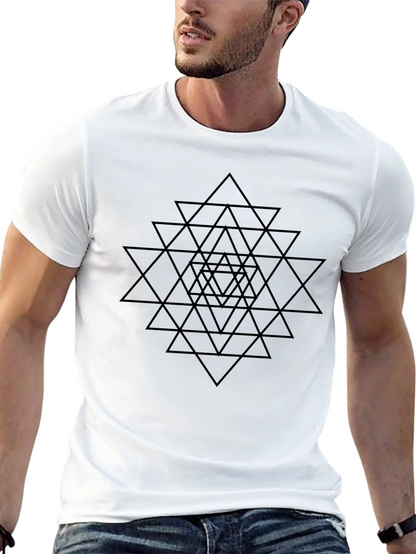 Geometric Triangle Pattern T-Shirt