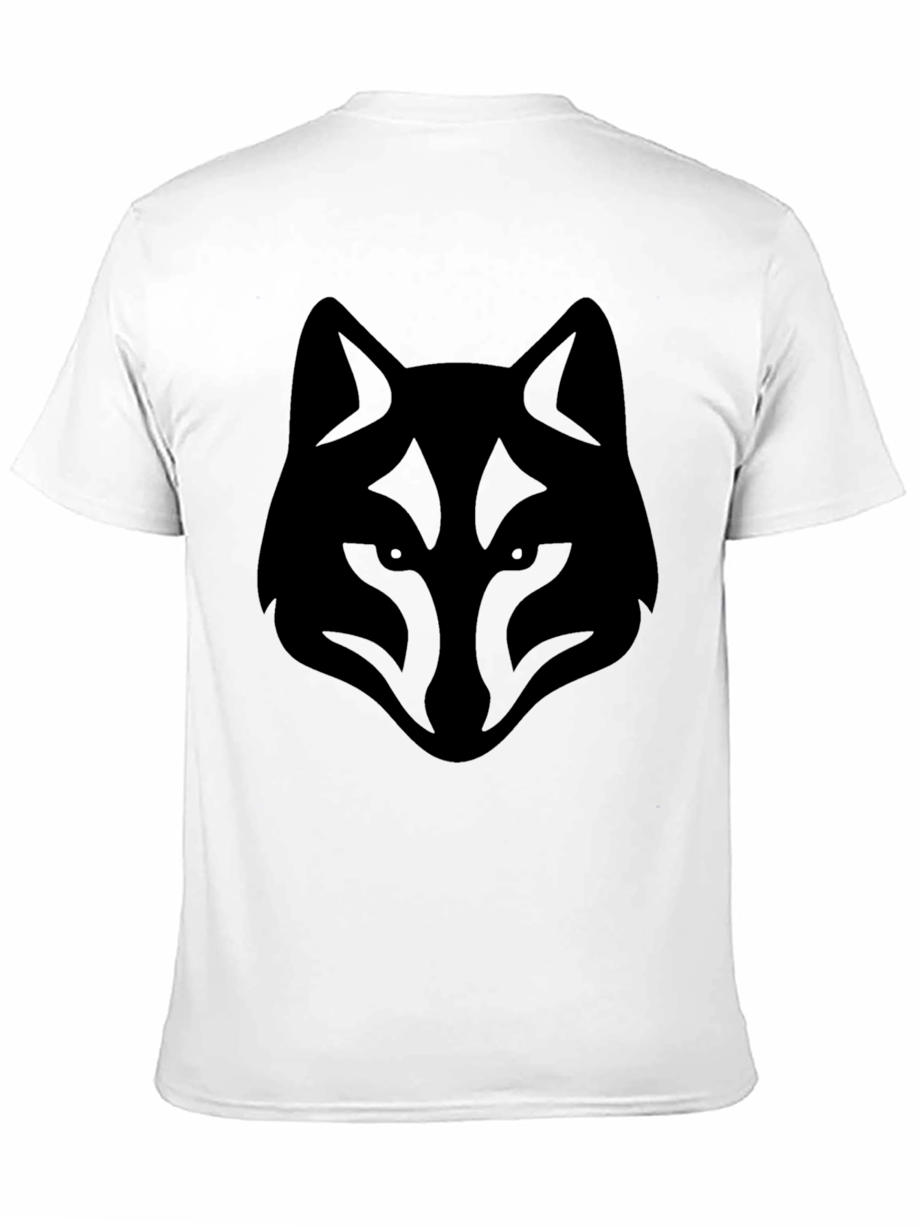 Mens Black Wolf Graphic T-Shirt