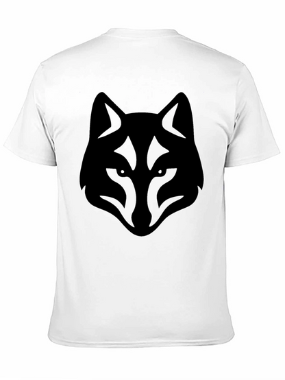 Mens Black Wolf Graphic T-Shirt