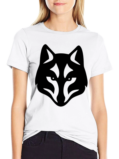 Mens Black Wolf Graphic T-Shirt