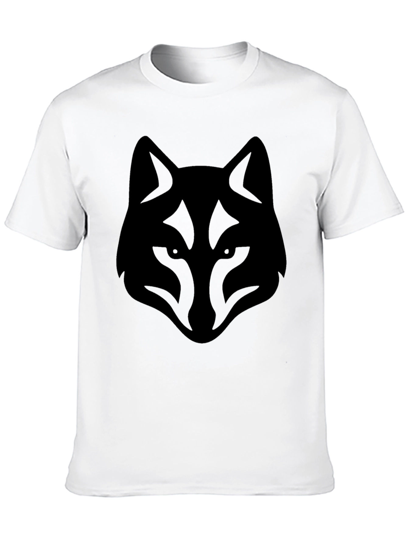 Mens Black Wolf Graphic T-Shirt