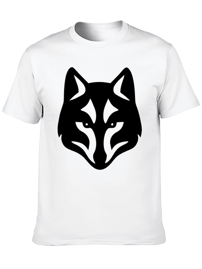 Mens Black Wolf Graphic T-Shirt