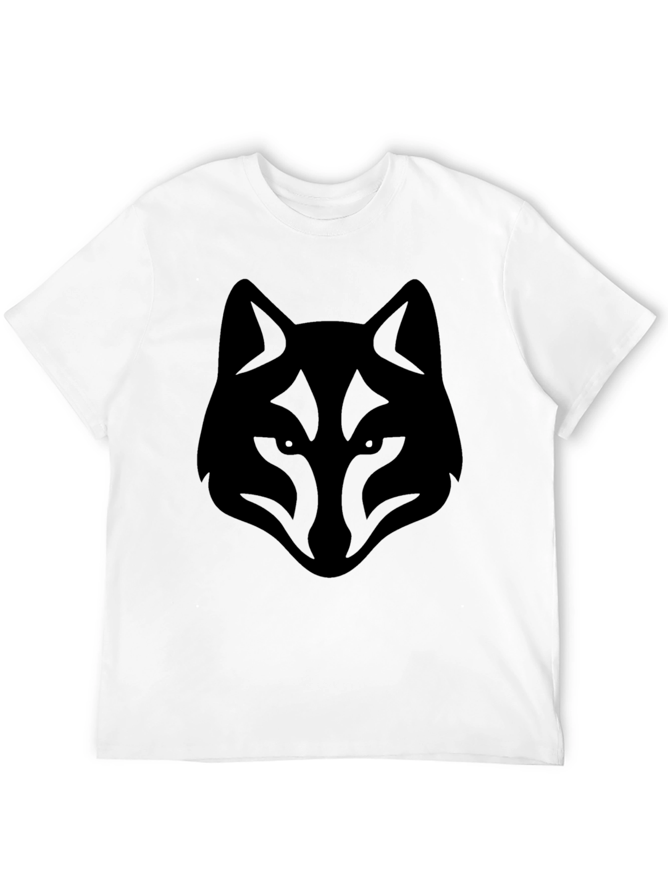 Mens Black Wolf Graphic T-Shirt
