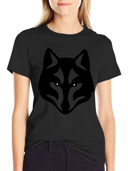 Mens Black Wolf Graphic T-Shirt