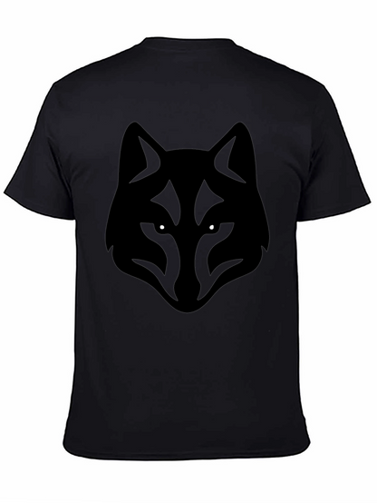 Mens Black Wolf Graphic T-Shirt
