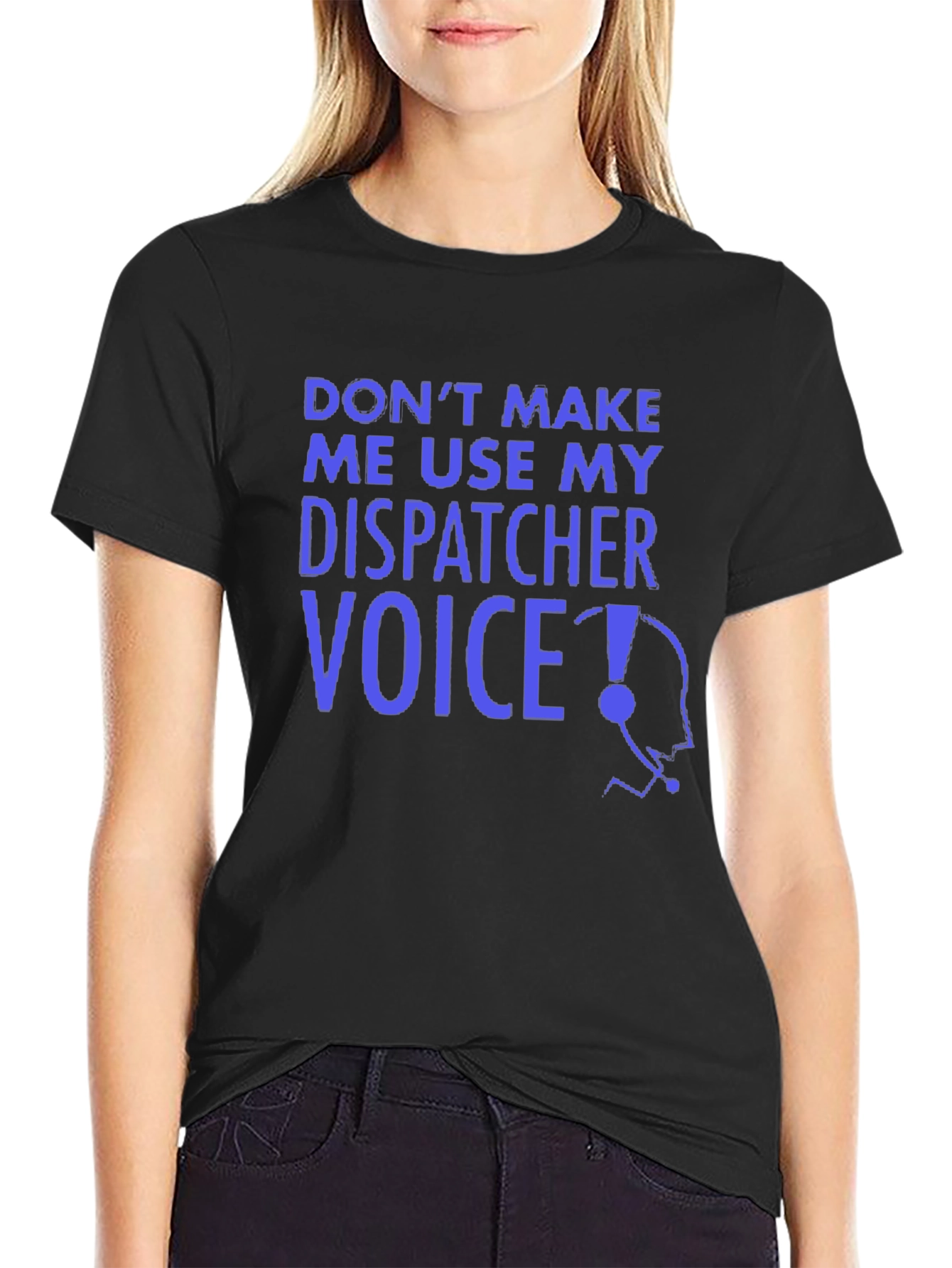 Dispatcher Voice Graphic Tee - Black Crew Neck