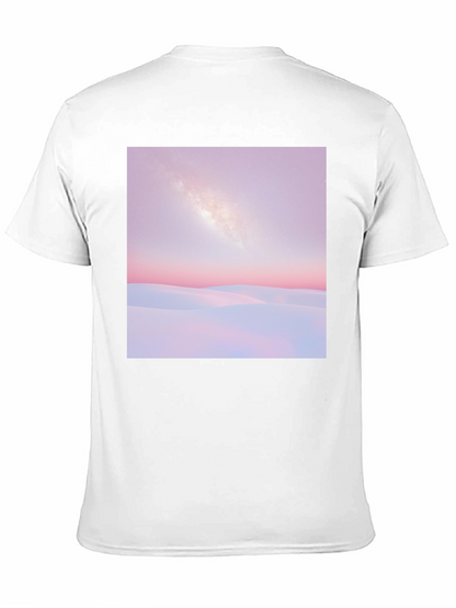 Milky Way Desert Graphic Tee - Black Cotton T-Shirt