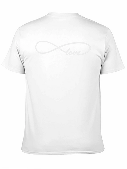 Infinity Love Graphic Tee - Soft Black Cotton Shirt