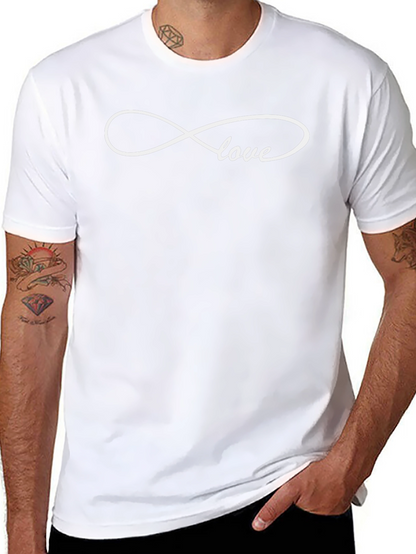 Infinity Love Graphic Tee - Soft Black Cotton Shirt