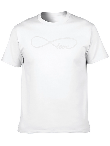 Infinity Love Graphic Tee - Soft Black Cotton Shirt