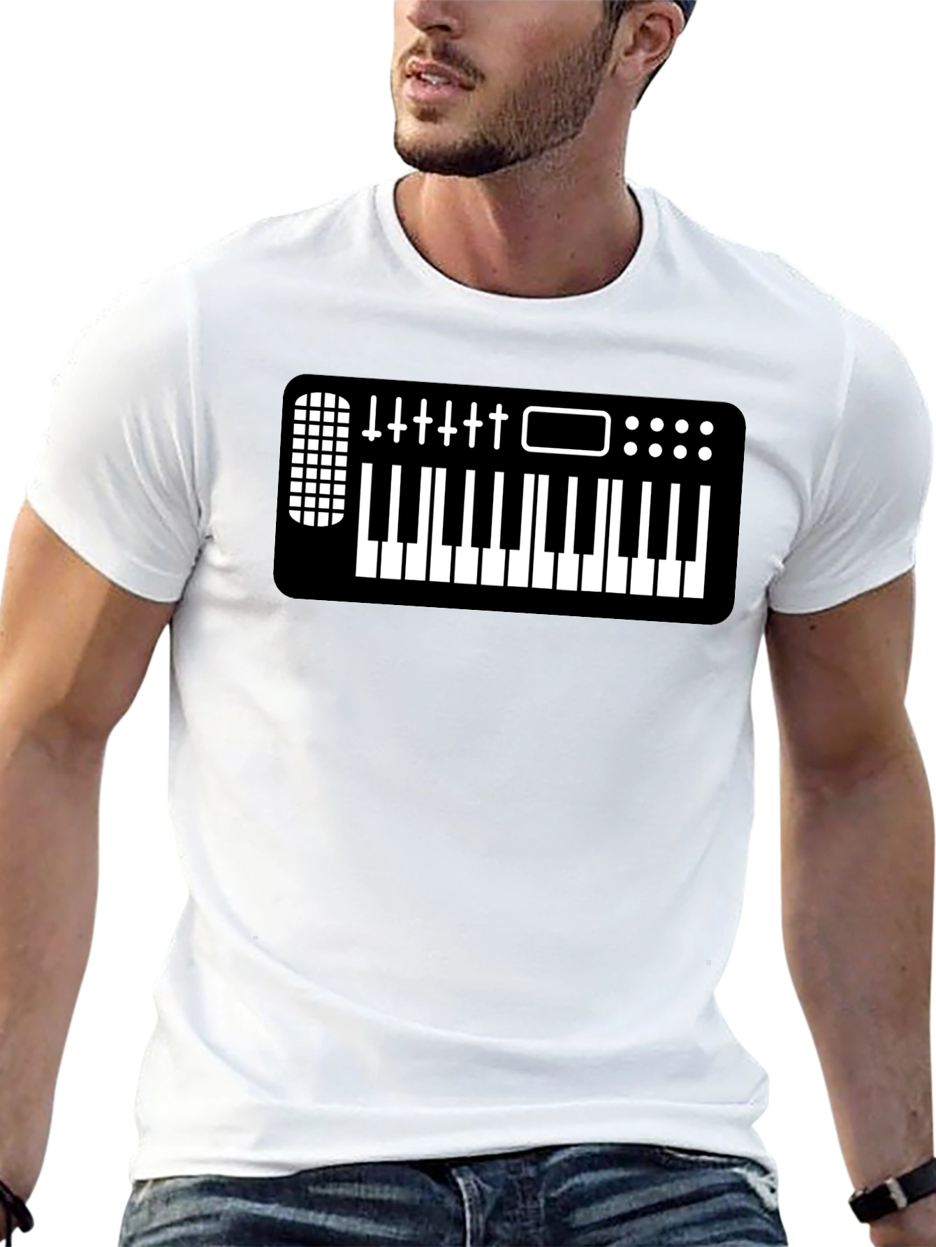 Synth Keyboard T-Shirt - Musician Apparel