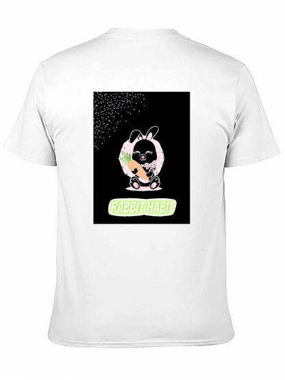 Rabbit Habit Graphic Tee - Black Cotton Blend
