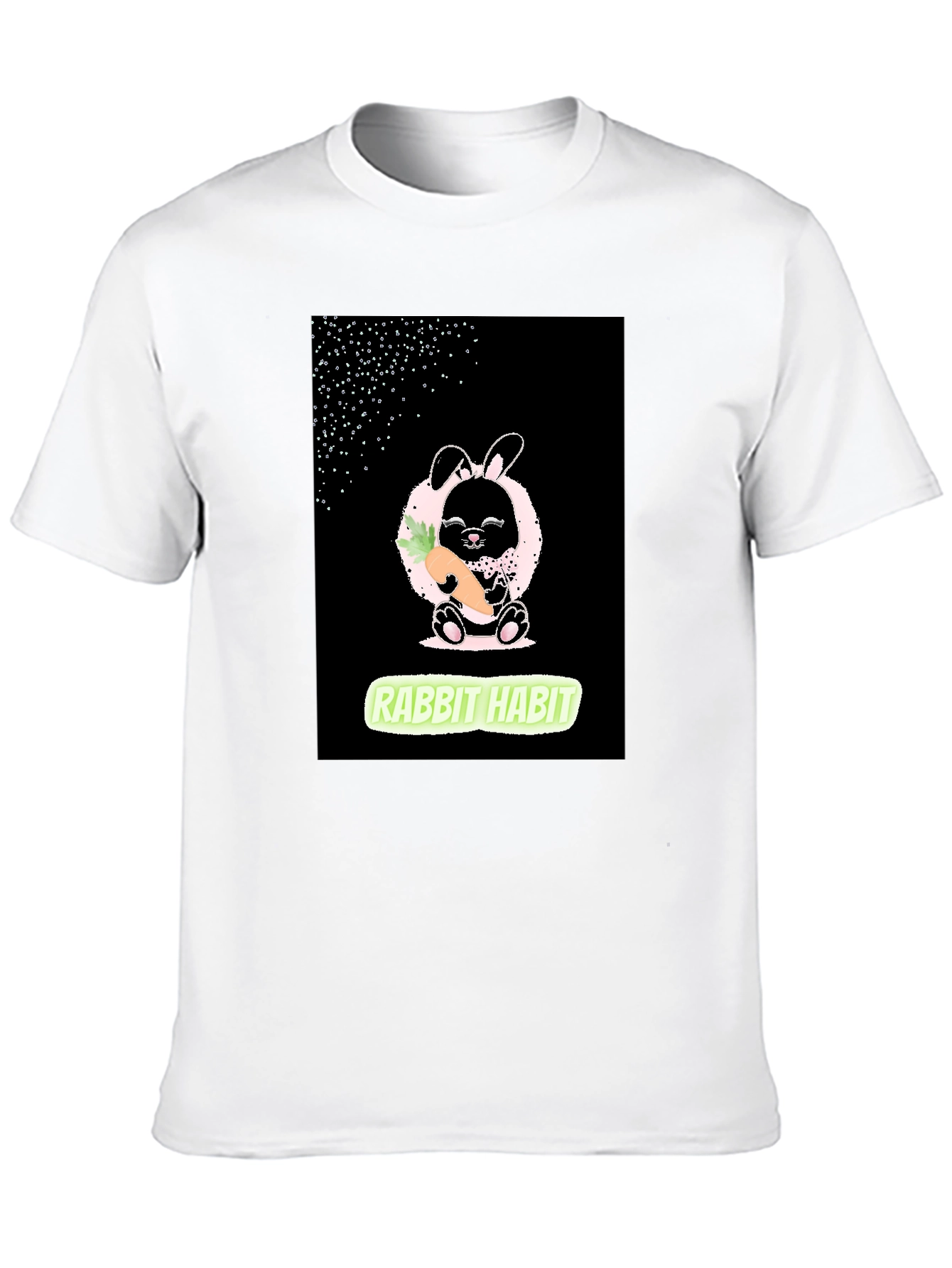 Rabbit Habit Graphic Tee - Black Cotton Blend