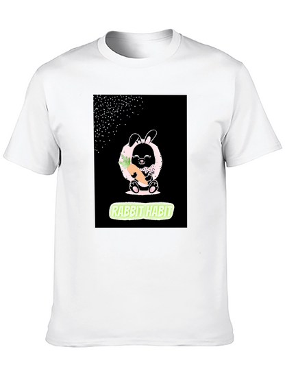 Rabbit Habit Graphic Tee - Black Cotton Blend