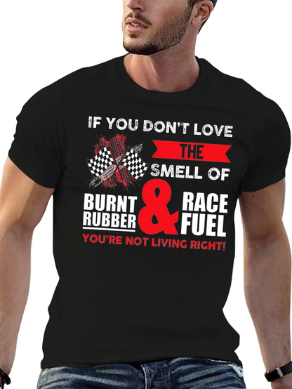 Race Fuel T-Shirt: Burnt Rubber & Speed