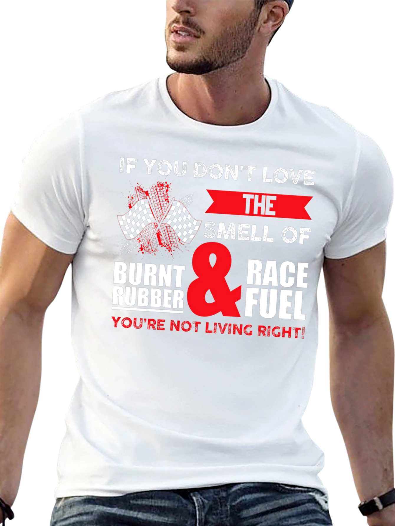 Race Fuel T-Shirt: Burnt Rubber & Speed