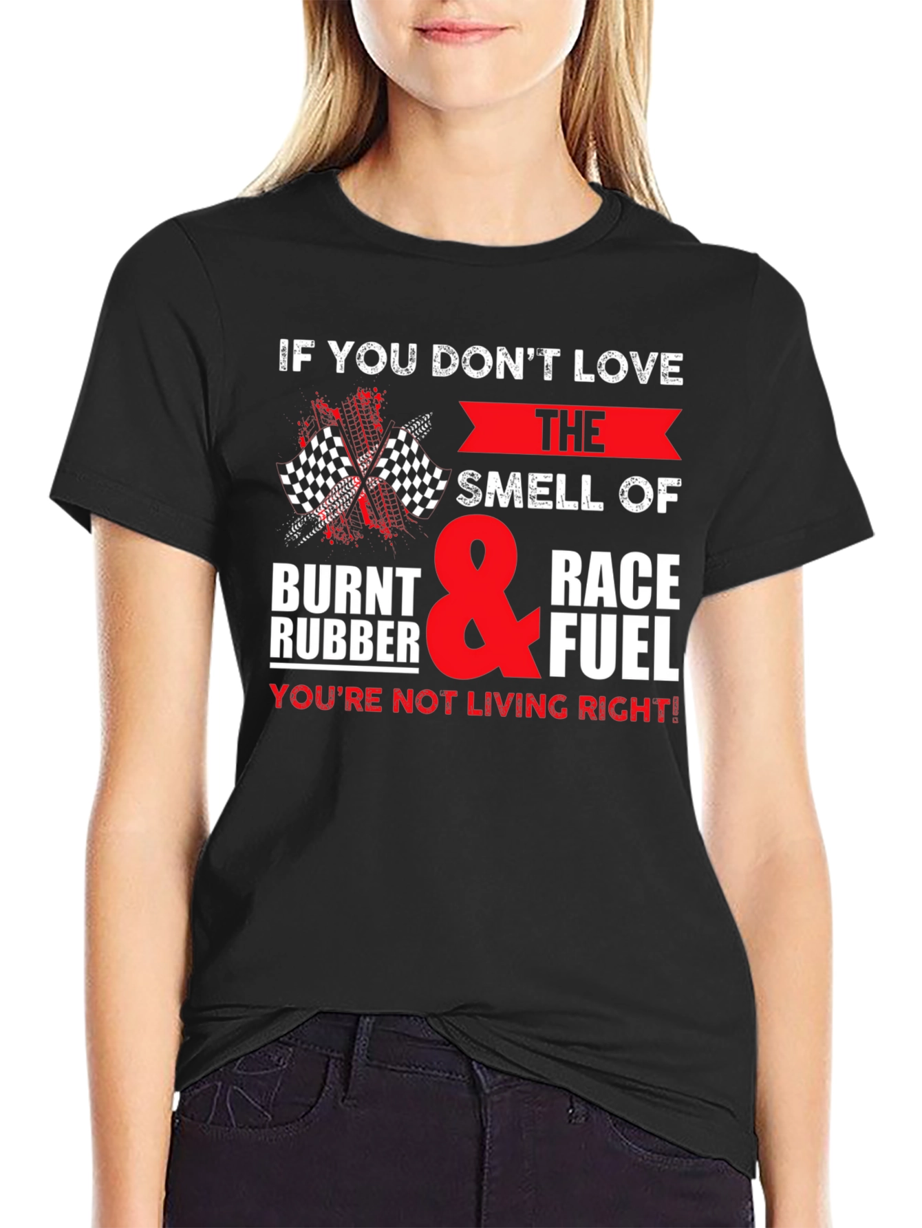 Race Fuel T-Shirt: Burnt Rubber & Speed