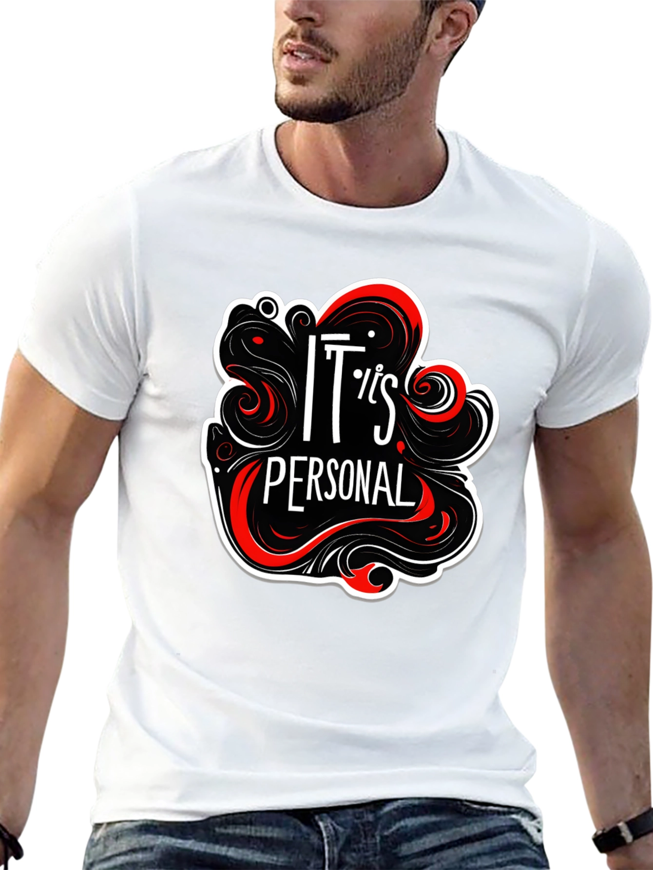 Its Personal Black Graphic Tee