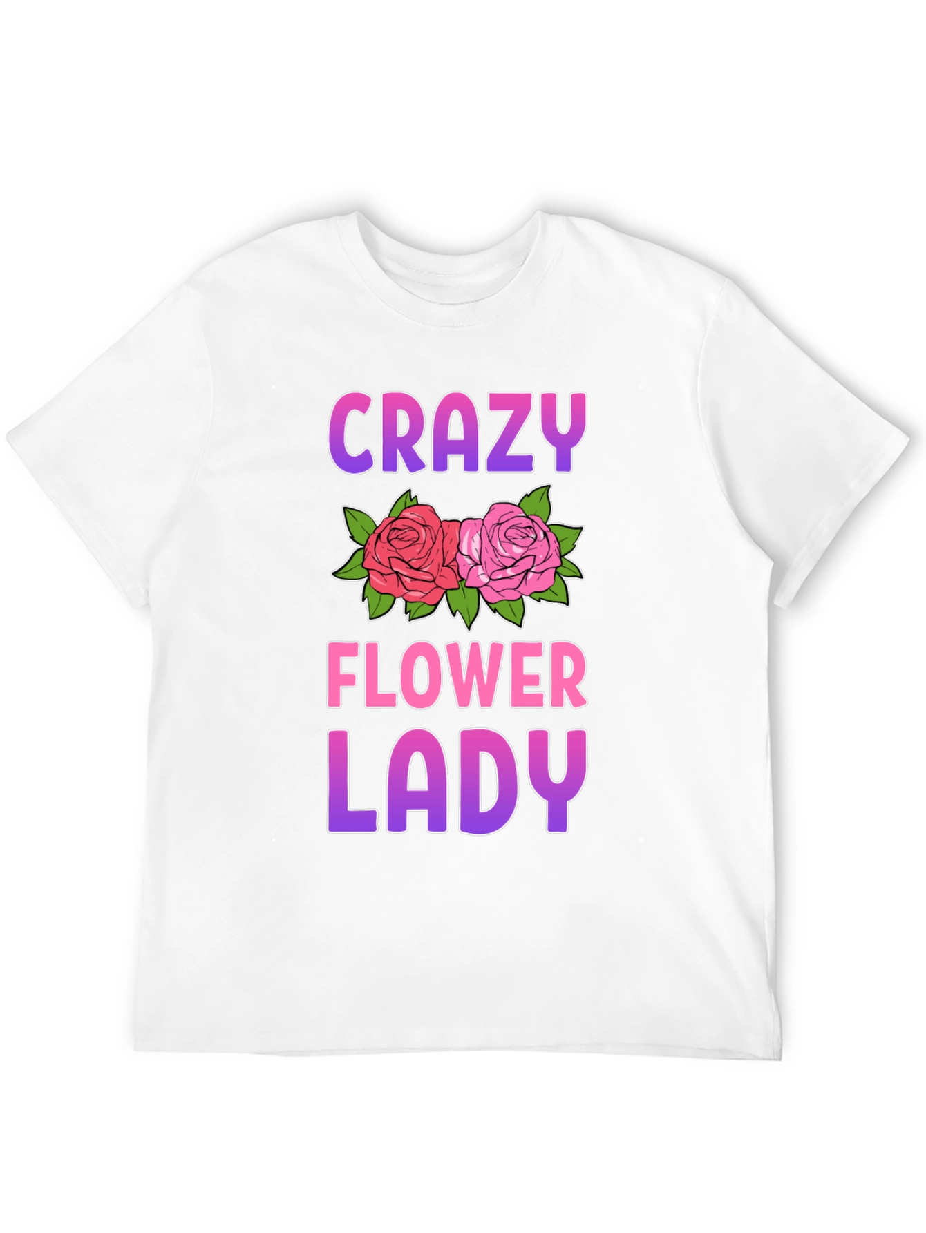 Crazy Flower Lady Graphic Tee