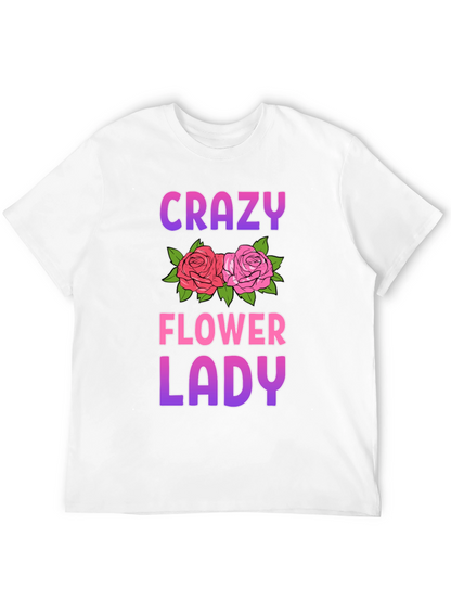 Crazy Flower Lady Graphic Tee