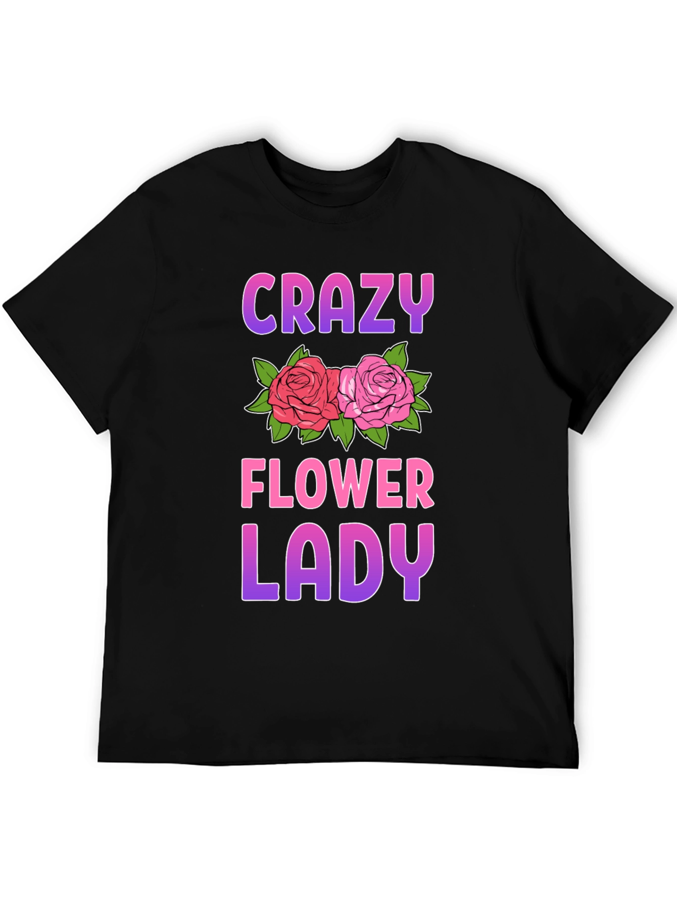 Crazy Flower Lady Graphic Tee