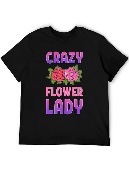 Crazy Flower Lady Graphic Tee
