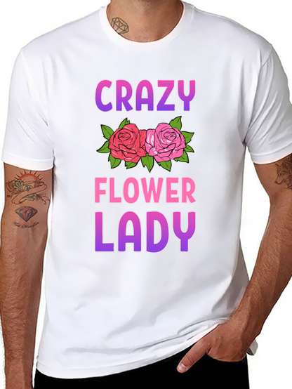 Crazy Flower Lady Graphic Tee