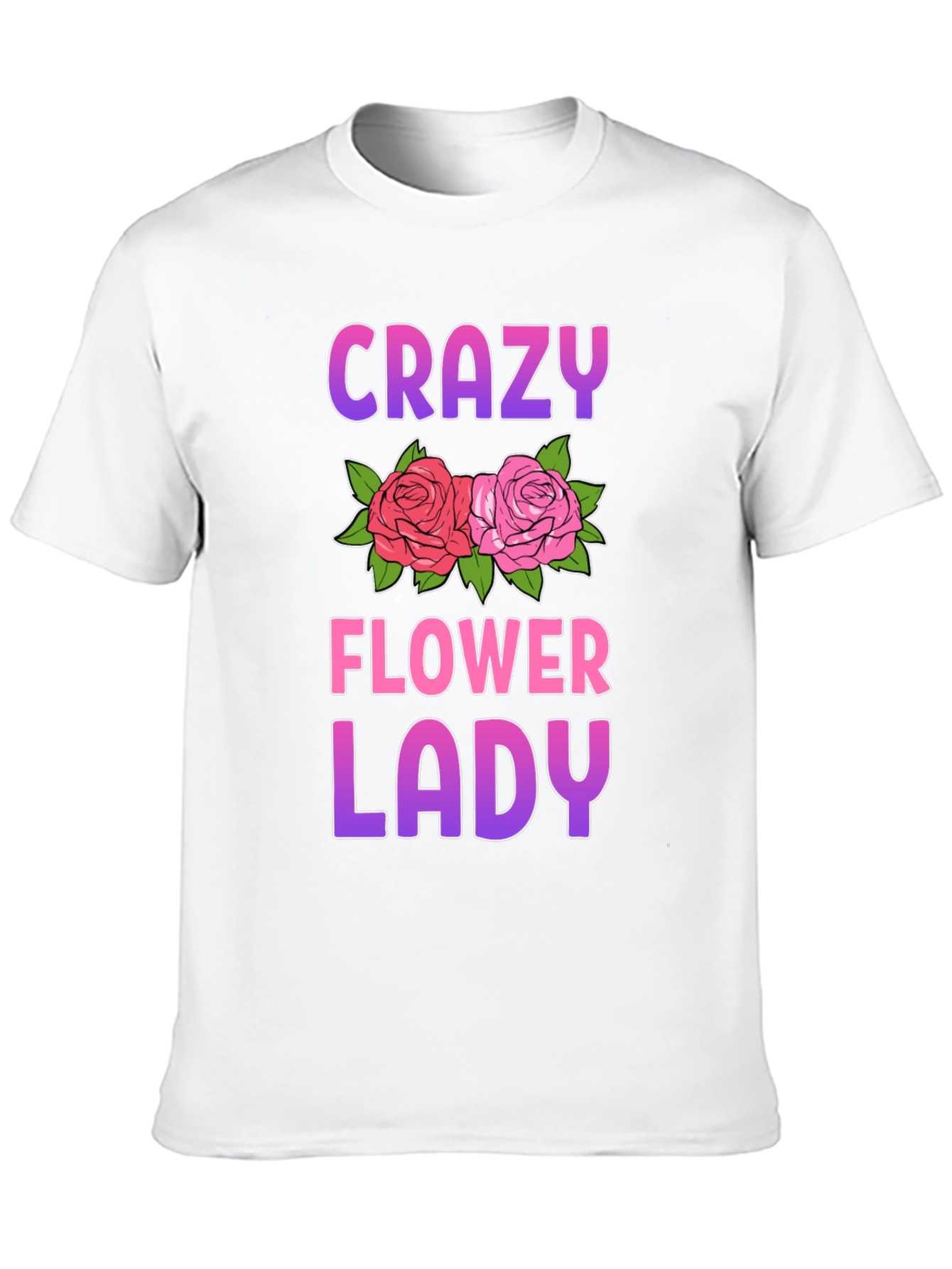 Crazy Flower Lady Graphic Tee