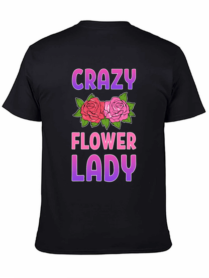 Crazy Flower Lady Graphic Tee