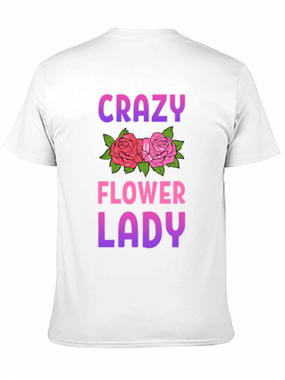 Crazy Flower Lady Graphic Tee