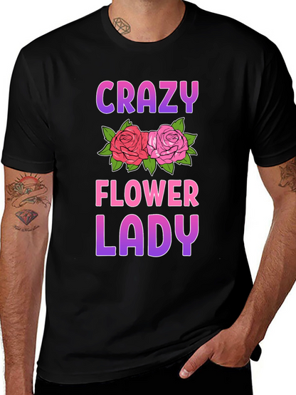 Crazy Flower Lady Graphic Tee