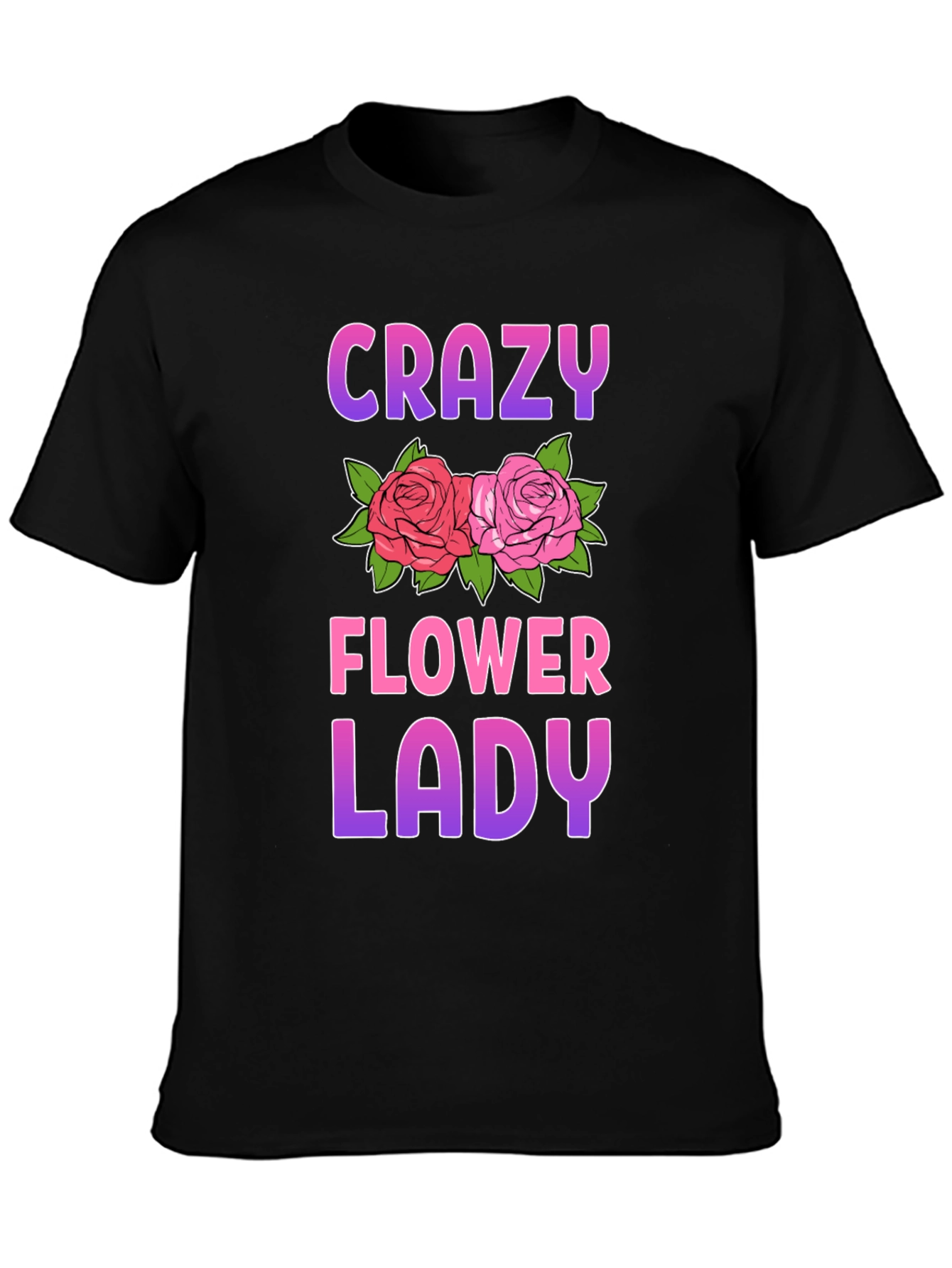 Crazy Flower Lady Graphic Tee