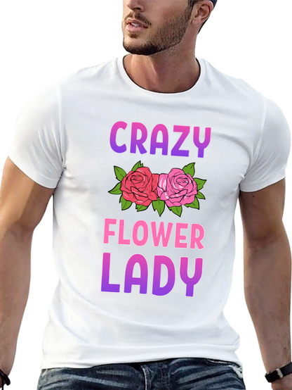 Crazy Flower Lady Graphic Tee