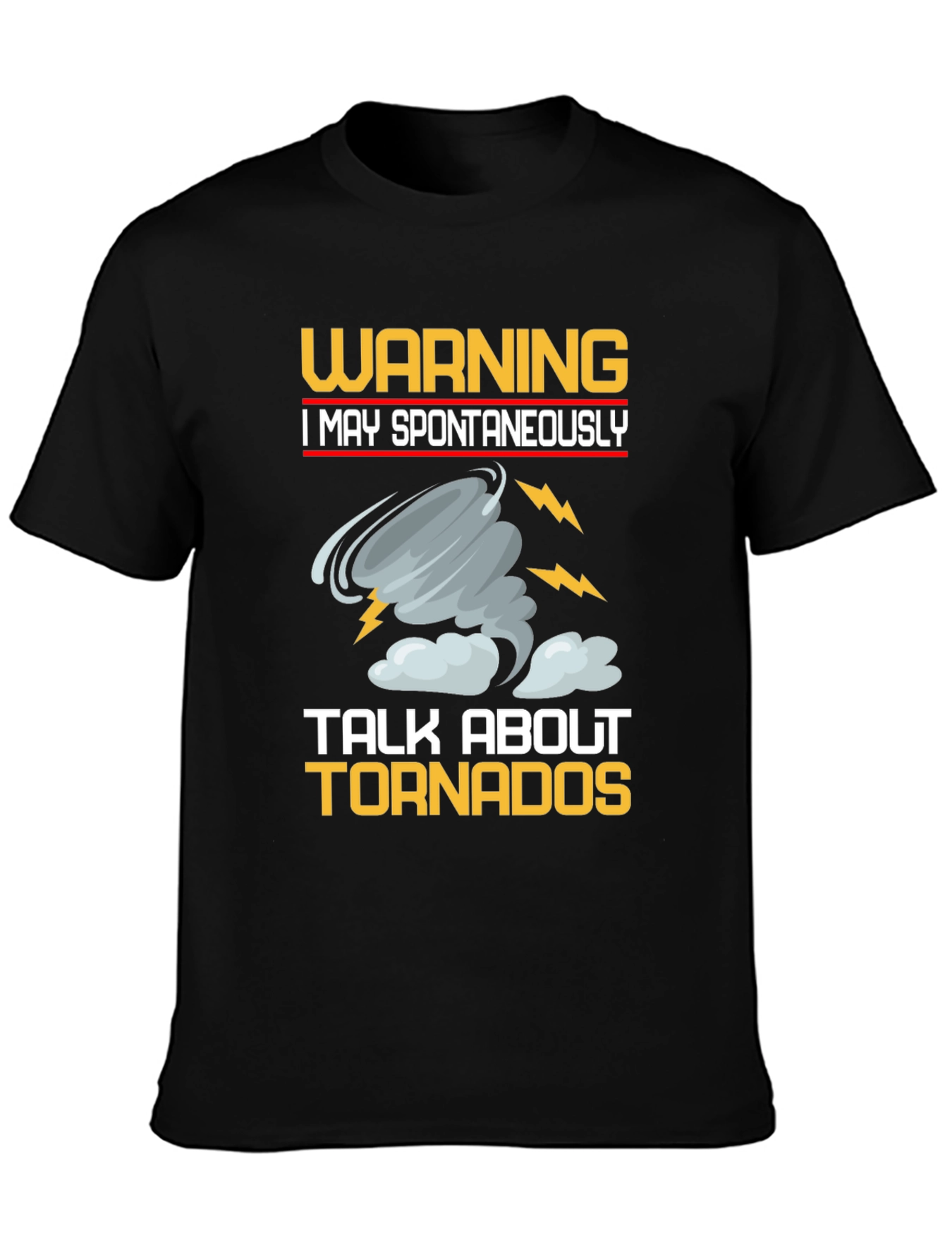 Warning Tornadoes Graphic Tee - Black