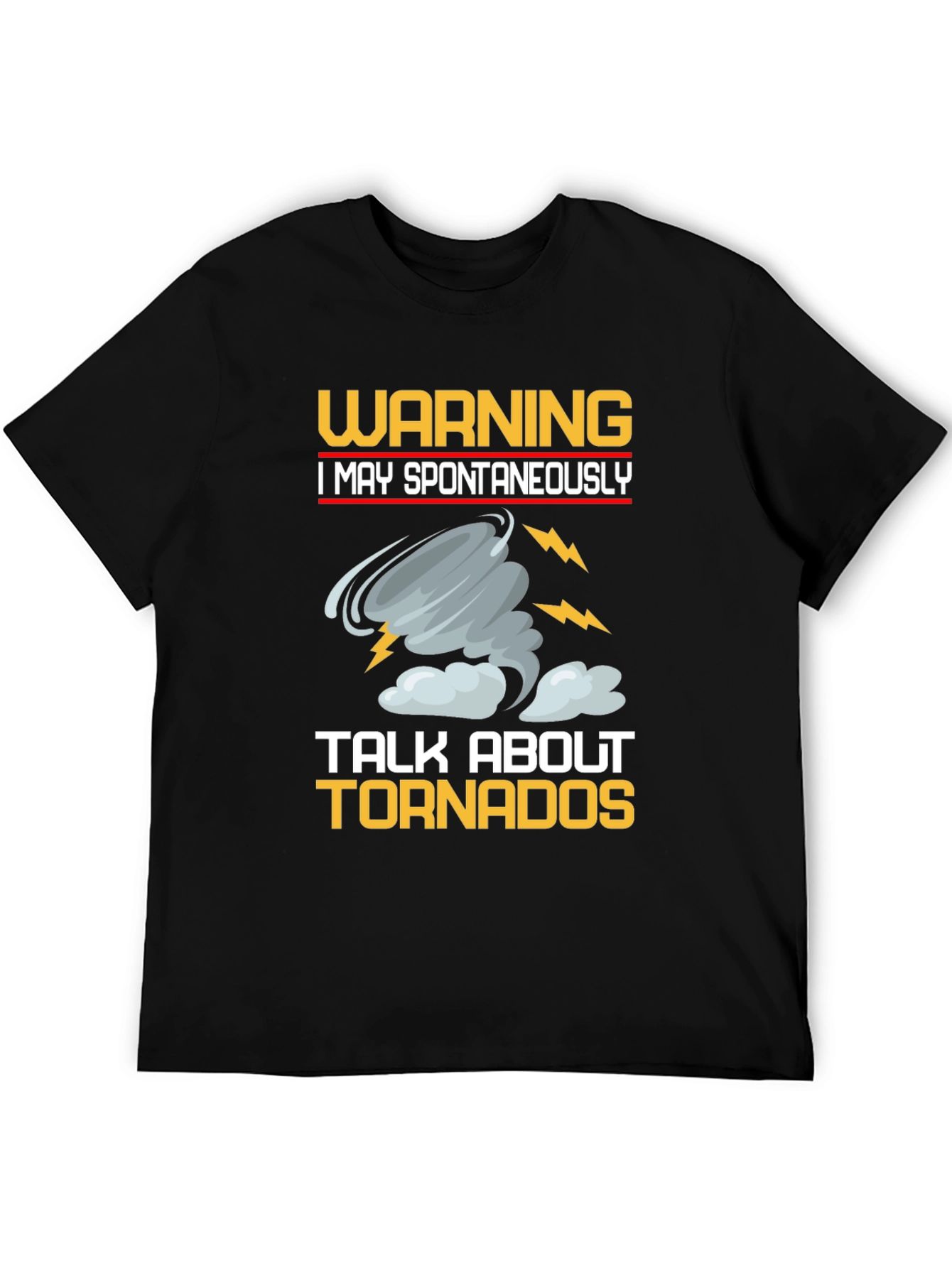 Warning Tornadoes Graphic Tee - Black